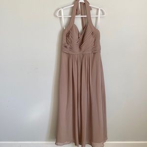 Azazie Bridesmaid Dress size 14 rose beige